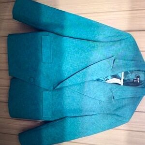 Nasty Gal Asymmetric Single Breasted Blazer Green size 8